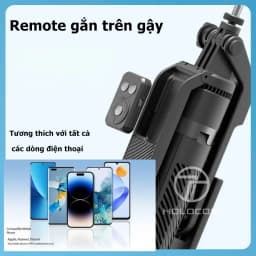 Thumbnail Gậy Chụp Ảnh 4 Chân Selfie Kiêm Tripod A14 - Cây Chụp Hình, Gậy Quay Video HOLOCOM 3