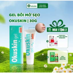 Thumbnail Gel bôi hỗ trợ mờ sẹo Okuskin 10g & 30g, bôi vết th**ng hở, xoá xăm, xoá nốt ruồi, sẹo hậu phẫu 1