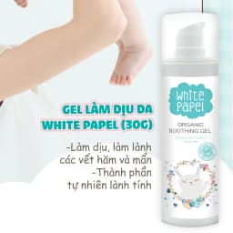 Thumbnail Gel làm dịu da hữu cơ thành phần tự nhiên Organic làm dịu lành tính cho bé White Papel (30g) 2