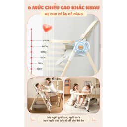 Thumbnail Ghế ăn dặm đa năng cao cấp Chilux Grow V Upgrade - Có thể gấp gọn - Bánh xe chống ồn 3
