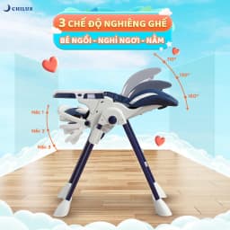 Thumbnail Ghế ăn dặm cho bé cao cấp Chilux Grow V - Có thể gấp gọn - Nâng hạ độ cao dễ dàng 2