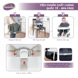 Thumbnail Ghế ăn dặm gấp gọn cho bé tiện lợi Mastela 07330 - ghế ăn du lịch - hàng chính hãng 3