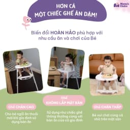 Thumbnail Ghế Ăn Dặm Mama's Choice, Ghế Cho Bé Tập Ăn Dặm, Kiểu Dáng Chắc Chắn Dễ Tháo Lắp và Vệ Sinh 4