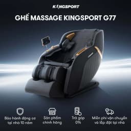 Thumbnail Ghế massage KINGSPORT G77 New màu sắc hiện đại, tích hợp điều khiển bằng giọng nói, khung ghế rộng rãi và thoải mái 1