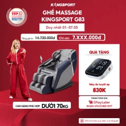 Thumbnail Ghế massage KINGSPORT G83 hệ thống con lăn hiện đại, con lăn lòng bàn chân, nhiệt hồng ngoại kép 1