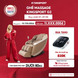 Thumbnail Ghế massage KINGSPORT Standard G2 con lăn di chuyển cổ vai, thiết kế hiện đại 2024, khung ghế rộng rãi và thoải mái 1