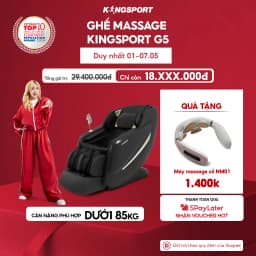 Thumbnail Ghế massage KINGSPORT Standard G5 BLACK cao cấp con lăn 3D với 8 bài tập, thiết kế hiện đại 2024, massage chuyên sâu 1
