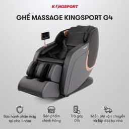 Thumbnail Ghế massage KINGSPORT Standard G4 con lăn di chuyển cổ vai, thiết kế hiện đại 2024, túi khí massage tay dài 1