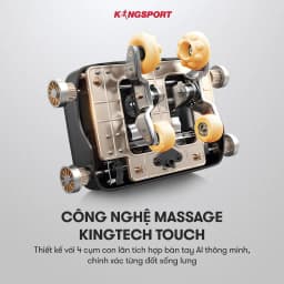 Thumbnail Ghế massage KINGSPORT Standard G4 con lăn di chuyển cổ vai, thiết kế hiện đại 2024, túi khí massage tay dài 2