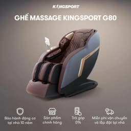 Thumbnail Ghế massage toàn thân cao cấp KINGSPORT G80 hệ thống con lăn 3D hiện đại, điều khiển bằng giọng nói thông minh 2