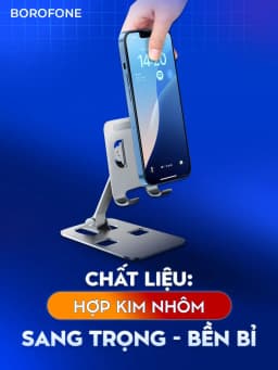 Thumbnail Giá đỡ điện thoại máy tính bảng Borofone G03 hợp kim nhôm dành cho iphone ipad android tablet dưới 12inch có thể gấp gọn 1