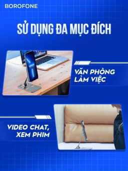 Thumbnail Giá đỡ điện thoại máy tính bảng Borofone G03 hợp kim nhôm dành cho iphone ipad android tablet dưới 12inch có thể gấp gọn 2