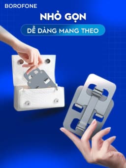 Thumbnail Giá đỡ điện thoại máy tính bảng Borofone G03 hợp kim nhôm dành cho iphone ipad android tablet dưới 12inch có thể gấp gọn 3