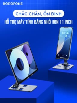 Thumbnail Giá đỡ điện thoại máy tính bảng Borofone G03 hợp kim nhôm dành cho iphone ipad android tablet dưới 12inch có thể gấp gọn 4