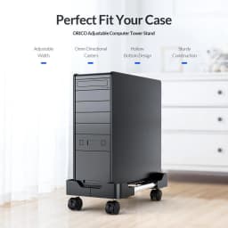 Thumbnail Giá đỡ CPU máy tính ORICO ABS có bánh xe Giá đỡ dọc ổn định cho vỏ máy tính Tháp PC Thiết kế rỗng nhiệt chống nước (CPB) 2