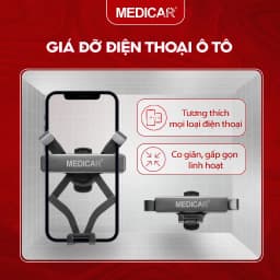 Thumbnail Giá đỡ điện thoại chống rung ô tô MEDICAR V1 hợp kim nhôm cao cấp, phù hợp mọi dòng điện thoại, thao tác 1 tay tiện lợi 1