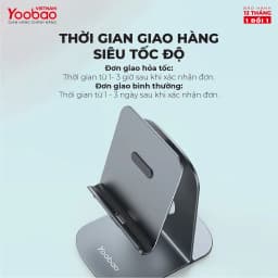 Thumbnail Giá đỡ điện thoại để bàn YOOBAO B4 Hợp kim nhôm Điều chỉnh độ cao - Hàng chính hãng - Bảo hành 12 tháng 2