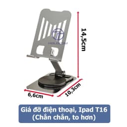 Thumbnail Giá Đỡ Điện Thoại Ipad Để Bàn HOLOCOM CY010 Đế Xoay 360 Độ, Kệ Đỡ Điện Thoại Bằng Hợp Kim Nhôm Gấp Gọn Tiện Lợi 3