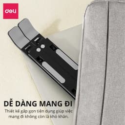 Thumbnail Giá Đỡ Laptop Macbook DELI Mới Full Đệm Kệ Máy Tính Đế Tản Nhiệt Kê Laptop Nhôm Điều Chỉnh Độ Cao 4