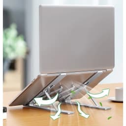 Thumbnail Giá Đỡ Laptop,IPAD, Điện Thoại ZTU SMART Z5 Gấp Gọn Hợp Kim Nhôm Cao Cấp ,Hỗ trợ tản nhiệt, Kèm Túi Vải 4