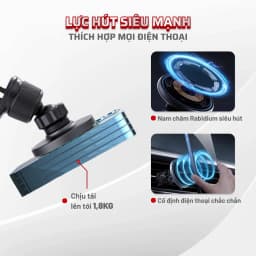 Thumbnail Giá đỡ từ tính kiêm sạc nhanh không dây ô tô 15W Medicar V3, kẹp điện thoại xe hơi 2 trong 1 2