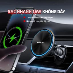 Thumbnail Giá đỡ từ tính kiêm sạc nhanh không dây ô tô 15W Medicar V3, kẹp điện thoại xe hơi 2 trong 1 3