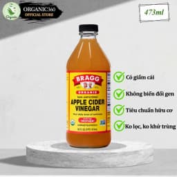 Thumbnail Giấm Táo Hữu Cơ Có Giấm Cái Organic Apple Cider Vinegar With The Mother 473ml 946ml BRAGG 1