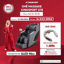 Thumbnail GIAO HÀNG MIỀN NAM| Ghế massage KINGSPORT G78 công nghệ massage đa điểm 3D, nhiệt hồng ngoại kép, khung ghế rộng rãi 1