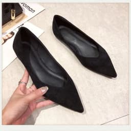 Thumbnail Giày bệt búp bê nữ mũi nhọn FAROSA - B5 chất da nhung lên chân cực êm 3