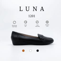 Thumbnail Giày bệt nữ 2p LUNASHOES 1201 mũi trọn họa tiết đẹp êm chân phù hợp mọi lứa tuổi 1