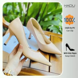 Thumbnail Giày Bít Cao Gót 7P Công Sở Da Mềm HADU GG760 Lót Khử Mùi Êm Ái BH 12 Tháng 4