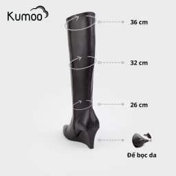 Thumbnail Giày Boot Nữ Kumoo Iris Da Nappa Phong Cách Chic Style Cá Tính Quý Cô Thời Trang BDG-DX-KUMO-001-A 3