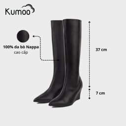 Thumbnail Giày Boot Nữ Kumoo Iris Da Nappa Phong Cách Chic Style Cá Tính Quý Cô Thời Trang BDG-DX-KUMO-001-A 4