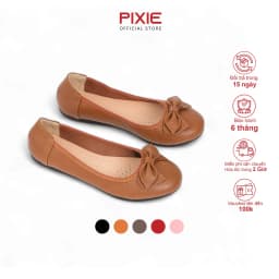Thumbnail Giày Búp Bê Bệt Da Thật Êm Pixie X424 1
