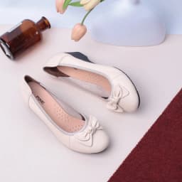Thumbnail Giày Búp Bê Đế Xuồng 5cm Da Thật Êm Chân Màu Đen Pixie X461 3