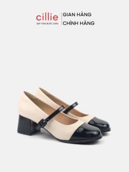 Thumbnail Giày Búp Bê Marry Jane Nữ Cillie Gót Vuông Cao 5cm Lolita Kiểu Dáng Công Chúa 1