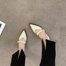 Thumbnail Giày búp bê marry janes nữ mũi nhọn FAROSA -TK74 giày đế bằng nữ chất da mềm mẫu mới cực hót trend 4
