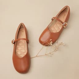 Thumbnail Giày búp bê nữ DILY mũi tròn quai cài khoá kim loại sang trọng cao 1cm AA0438 4