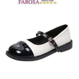 Thumbnail Giày búp bê nữ Lolita mũi vuông FAROSA - V1 giày marry đế 2cm phối da cực phong cách 1