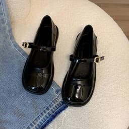 Thumbnail Giày búp bê nữ Lolita mũi vuông FAROSA - V1 giày marry đế 2cm phối da cực phong cách 4