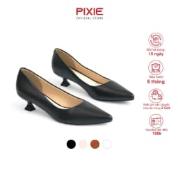 Thumbnail Giày Cao Gót 3cm Mũi Nhọn Gót Nhỏ Trơn Basic Pixie X544 1