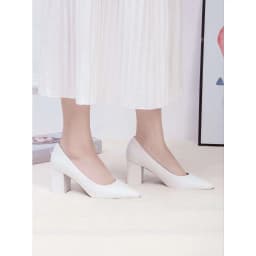 Thumbnail Giày Cao Gót 6cm Đế Vuông Mũi Nhọn Basic Pixie P159 4