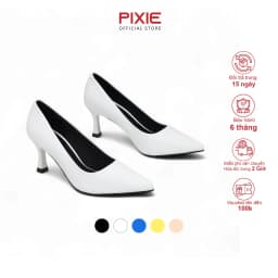 Thumbnail Giày Cao Gót 7cm Basic Mũi Nhọn Êm Chân Pixie X457 1
