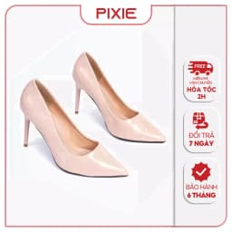 Thumbnail Giày Cao Gót 9cm Da Bóng Mũi Nhọn Basic Pixie P746 1