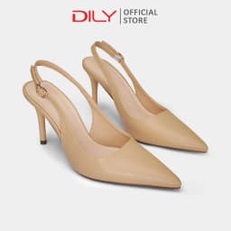 Thumbnail Giày cao gót bít mũi nữ DILY quai hậu thanh mảnh ,giày slingback nữ tiện lợi gót nhọn cao 8cm AA0452 1