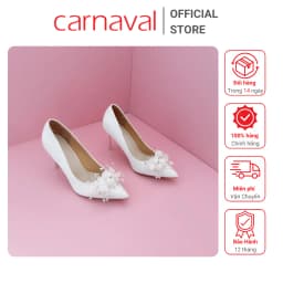 Thumbnail Giày Cao Gót Cưới Carnaval Đính Hoa Thủ Công - Nét Thanh Lịch và Sang Trọng Dành Cho Cô Dâu - VS46 1