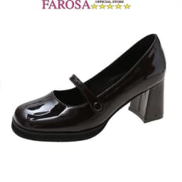 Thumbnail Giày cao gót đế vuông quai ngọc thời trang 7cm FAROSA - C24 chất da bóng cực sang chảnh (FORM TO) 1