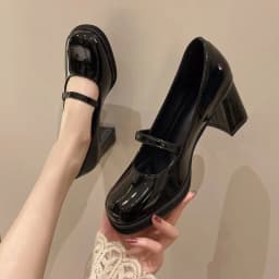 Thumbnail Giày cao gót đế vuông quai ngọc thời trang 7cm FAROSA - C24 chất da bóng cực sang chảnh (FORM TO) 2
