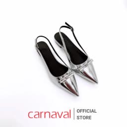 Thumbnail Giày Cao Gót Đế Bệt 2cm Khuyết Eo Mika Mũi Nhọn Đính Nơ Carnaval Siêu Sang - VS123 4