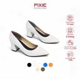 Thumbnail Giày Cao Gót Đế Vuông 5cm Mũi Nhọn Basic Pixie P055 1